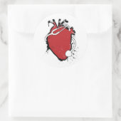 Sticker Rond stéthoscope cardiaque anatomique (Sac)