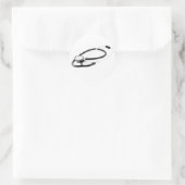 Sticker Rond Stethoscope clinique (Sac)