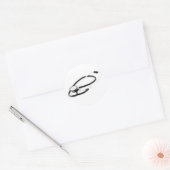 Sticker Rond Stethoscope clinique (Enveloppe)