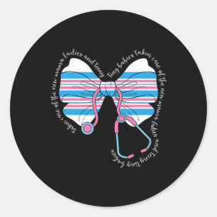 Sticker Rond Stethoscope Coquette Bow Ba2
