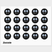 Sticker Rond Stethoscope Coquette Bow Hospice Aide Pallia (Feuille)