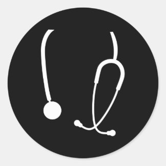 Sticker Rond Stethoscope Infirmière Docteur Funny Infirmière