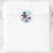 Sticker Rond Steven Universe | Crystal Gem Group Action (Sac)