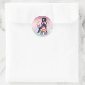 Sticker Rond Steven Universe | Pose du groupe Crystal Gem (Sac)