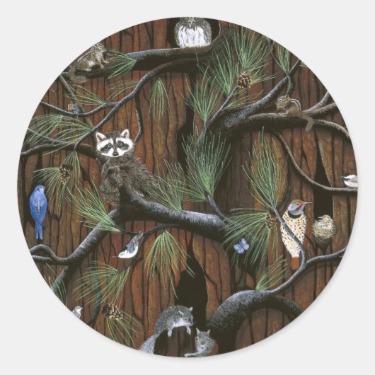 Sticker Rond Sticer "écorce" (Devant)