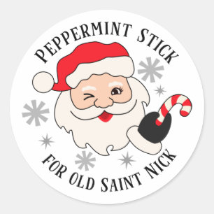 Sticker Rond Stick à menthe poivrée pour Vieux Saint Nick