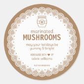 Sticker Rond Stick aux champignons marinés maison (Devant)