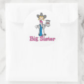 Sticker Rond Stick Cowgirl Big Sister (Sac)