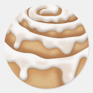 Sticker Rond Stick de boulangerie de cannelle glacée