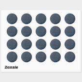 Sticker Rond Stick de cire bleu marine Monogramme (Feuille)