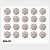 Sticker Rond Stick de cire gris perle initial Monogramme (Feuille)