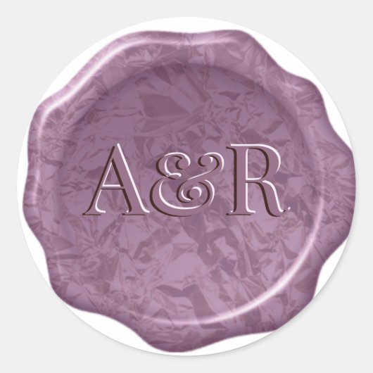 Sticker Rond Stick de cire rose monogramme, (Devant)