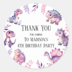 Sticker Rond Stick de fête d'anniversaire pour filles mignonne