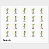 Sticker Rond Stick de la figure Halloween Frankenstein (Feuille)