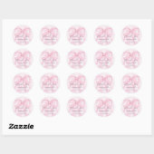 Sticker Rond Stick de la partie Halloween Pink Bow Ghost (Feuille)