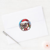 Sticker Rond Stick de Noël Carlin Chibi Kawaii (Enveloppe)