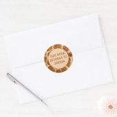 Sticker Rond Stick de plaque de nom du livre d'impression Brown (Enveloppe)