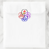 Sticker Rond Stick du logo York Rite Bodies Pinwheel (Sac)