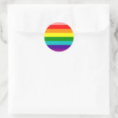 Sticker Rond Stick du premier Gay pride arc-en-ciel (Sac)