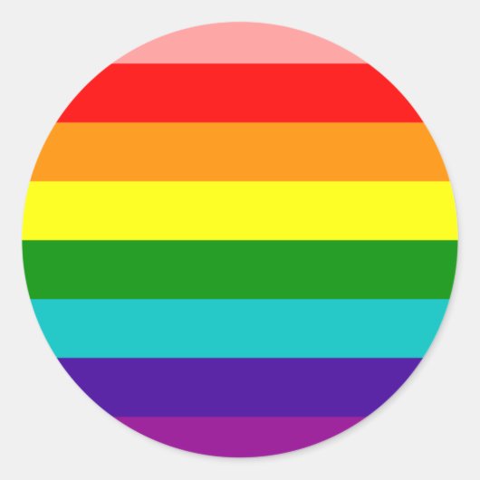 Sticker Rond Stick du premier Gay pride arc-en-ciel (Devant)