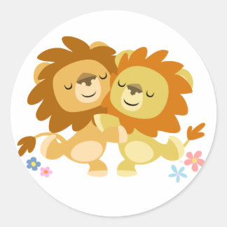 Sticker Rond Stick en Tango de deux mignons cartons