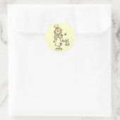 Sticker Rond Stick Figure Angel T-shirts et cadeaux (Sac)