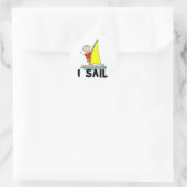 Sticker Rond Stick Figure I Sail T-shirts et cadeaux (Sac)