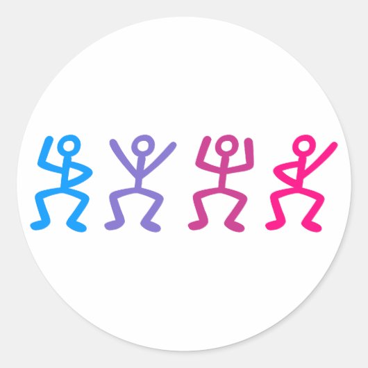 Sticker Rond Stick figures (Devant)