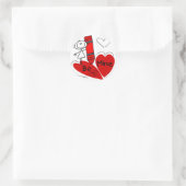 Sticker Rond Stick Girl Be Mine Valentine (Sac)