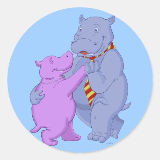 Sticker Rond Stick Hippo Tango (Devant)