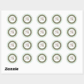 Sticker Rond Stick initial de cacao et de Pois de menthe (Feuille)