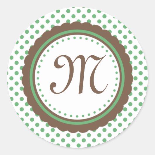 Sticker Rond Stick initial de cacao et de Pois de menthe (Devant)