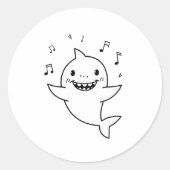 Sticker Rond Stick It Like a Cool Mom ! Ce requin chantant Mama (Devant)
