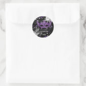 Sticker Rond Stick Mascarade de nuit en soie violet (Sac)