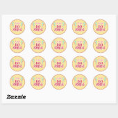 Sticker Rond Stick "Plan Do Smile" Rétro (Feuille)
