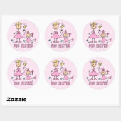 Sticker Rond Stick Princess Duo Big Sister (Feuille)