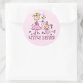 Sticker Rond Stick Princess Duo Little Sister (Sac)