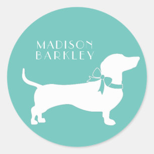 Sticker Rond Stick rond à Chien Chien Chien Chien Chien Classic