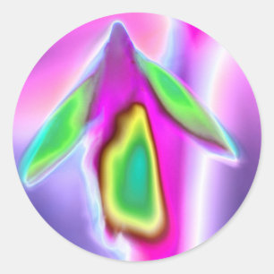 Sticker Rond Stick rond à impression à fleurs "Take Flight"