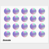 Sticker Rond Stick rond classique tendance Faux Holographique (Feuille)