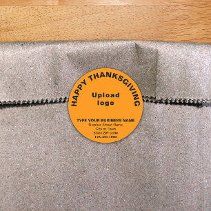 Sticker Rond Stick rond Orange Thanksgiving