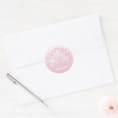 Sticker Rond Stick rose fleur Namaste Yoga Lotus Pose (Enveloppe)