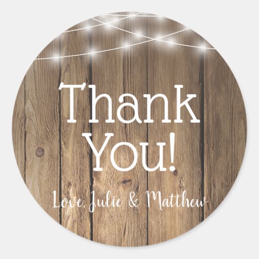 Sticker Rond Stick rustique Bois Country Grange BBQ (Devant)