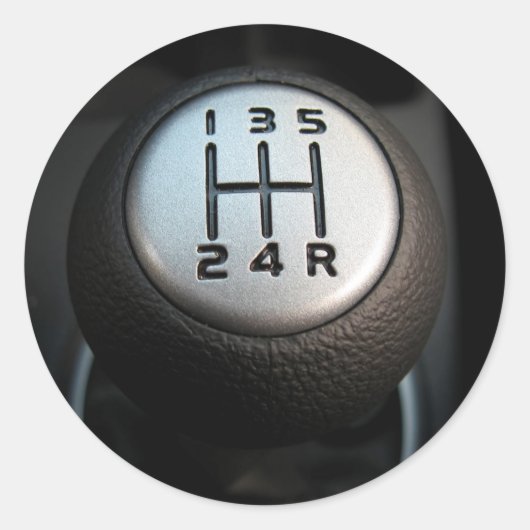 Sticker Rond Stick Shift - Boîte à engrenages (Devant)