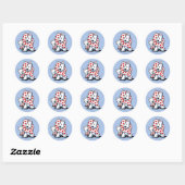 Sticker Rond Stick Snuggle Westies (Feuille)