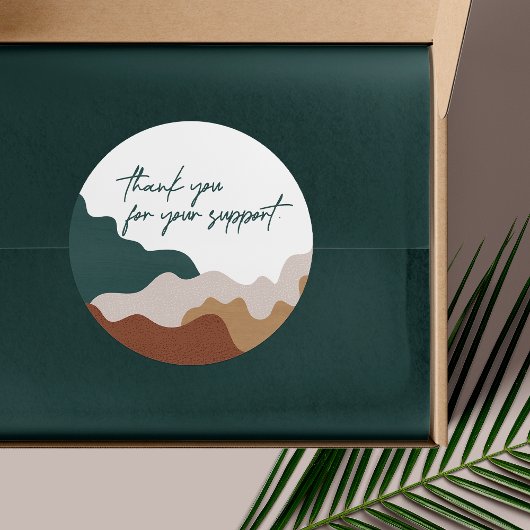 Sticker Rond Sticke Abstrait minimaliste Merci classique ronde