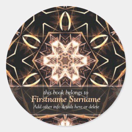 Sticker Rond Sticke Plate-forme d'art géométrique Avana Golden (Devant)