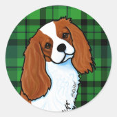 Sticker Rond Sticke rond classique Cavalier King Charles (Devant)