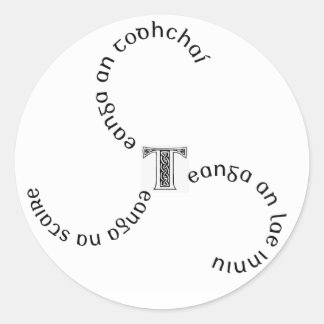 Sticker Rond Sticker1 "teanga x3"