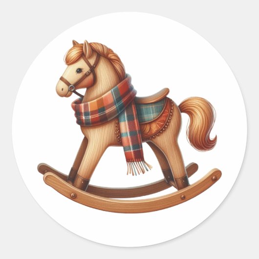 Sticker Rond Sticker-Baby shower de bois - Sceau d'invitation (Devant)